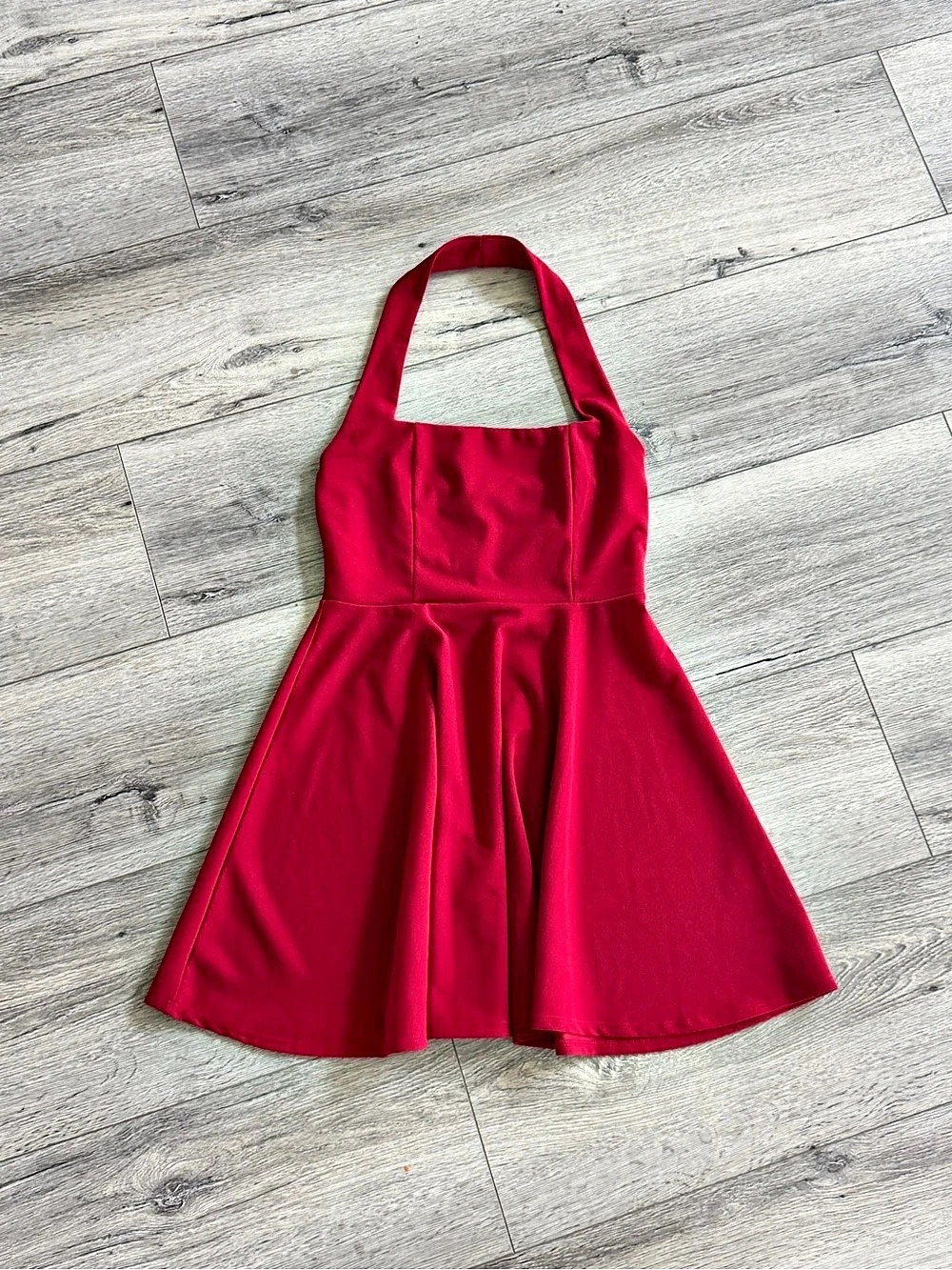Fashion Nova Red Mini Halter Dress